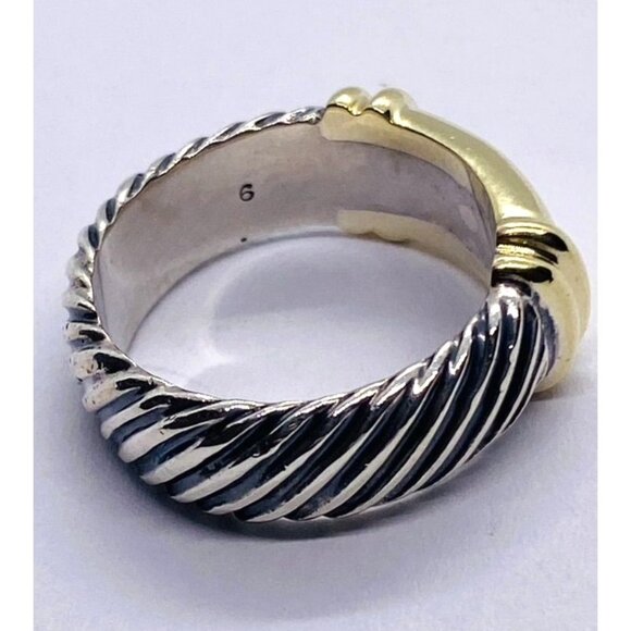 David Yurman Gold and Silver Women's Ring - Picture 6 of 8